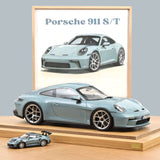 Porsche 911 S/T 2023 Bleu Meissen 1/12