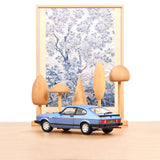 Ford Capri Mk.III 2.8 Injection RHD 1984 Bleu Paris métallisé 1/18