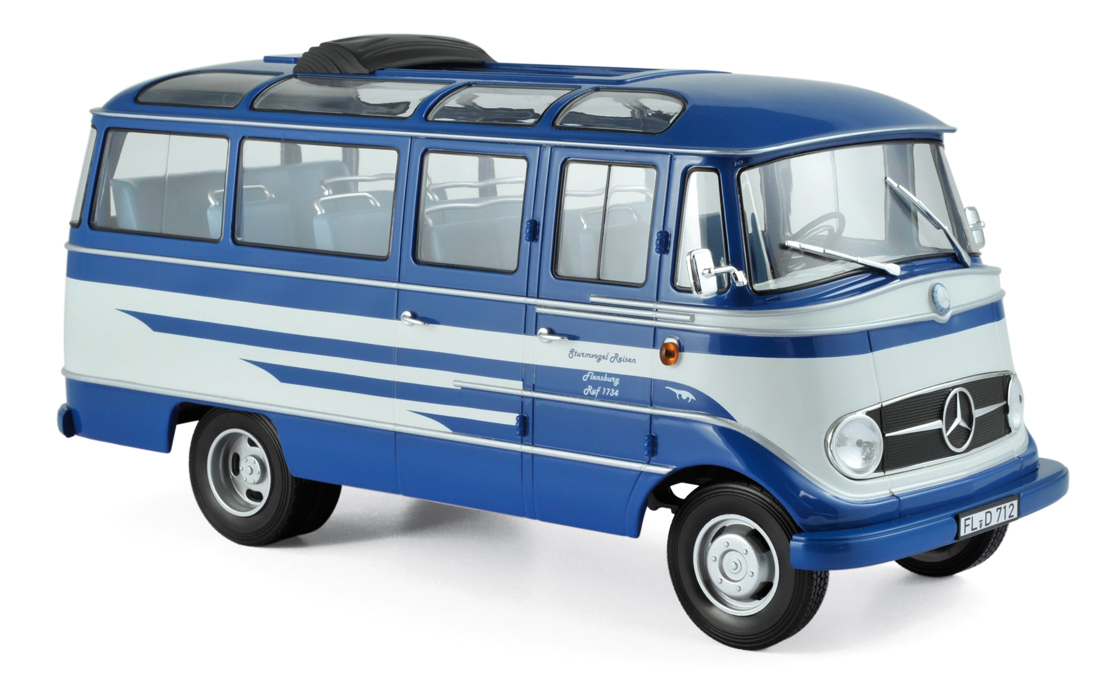 Norev 1965 Mercedes Benz O319 Red and Beige LE of 2000 1/18 Scale New Norev 1965 Mercedes Benz O319 Red and Beige LE of 2000 1/18 Scale New