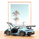 Porsche 911 GT3 RS avec Pack Weissach 2022 Bleu Gulf 1/18