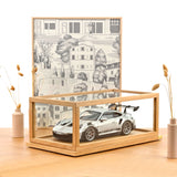 Boîte vitrine en verre et chêne FSC NOREV 1/12