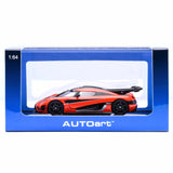 Koenigsegg One : 1 Lava orange/Carbon fiber/Silver stripes  1:64