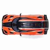 Koenigsegg One : 1 Lava orange/Carbon fiber/Silver stripes  1:64