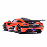 Koenigsegg One : 1 Lava orange/Carbon fiber/Silver stripes  1:64