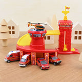 Rettungszentrum Feuerwehr und Polizei + 1 Fahrzeug 1:64