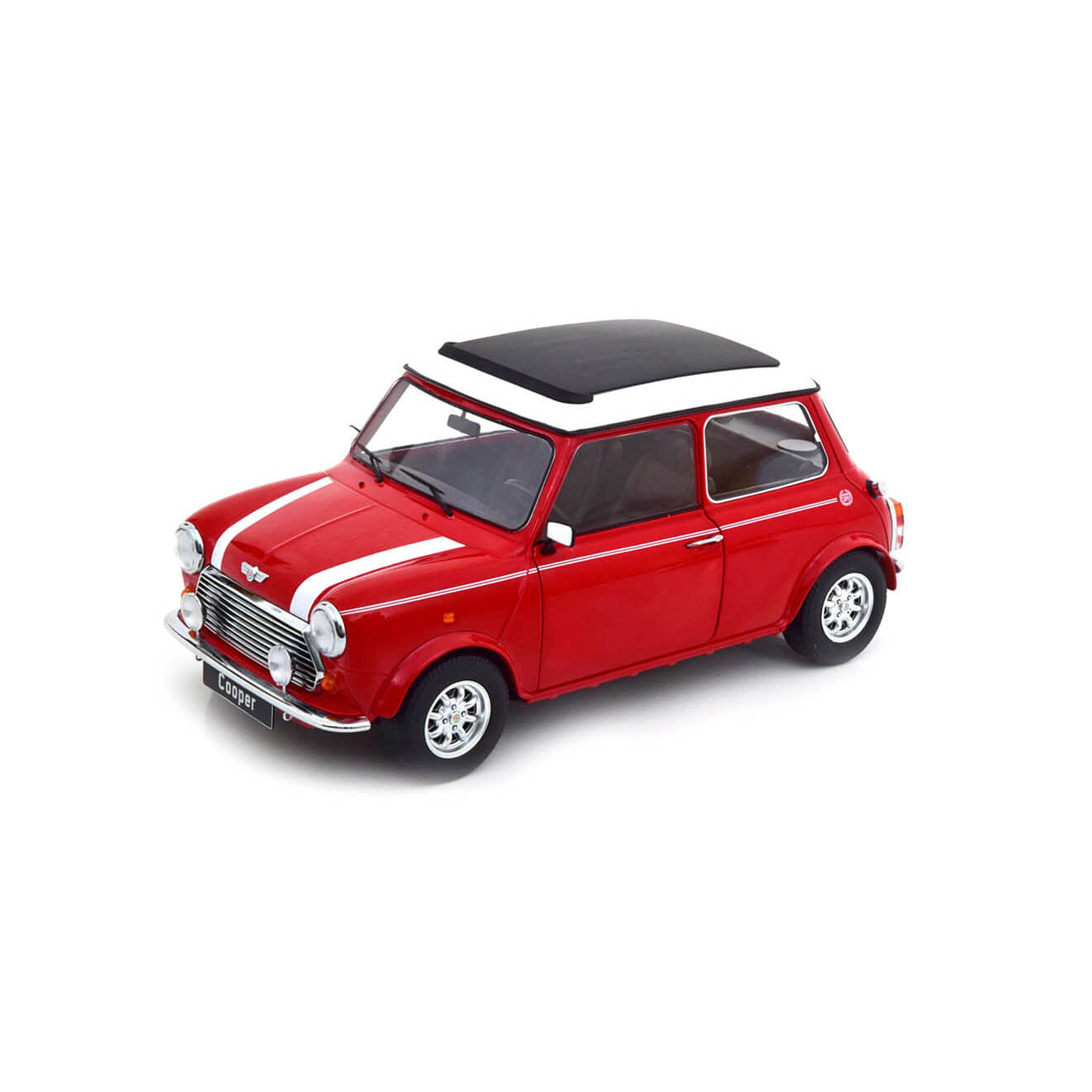 Mini Cooper Sunroof LHD Red/White 1:12 – Norev