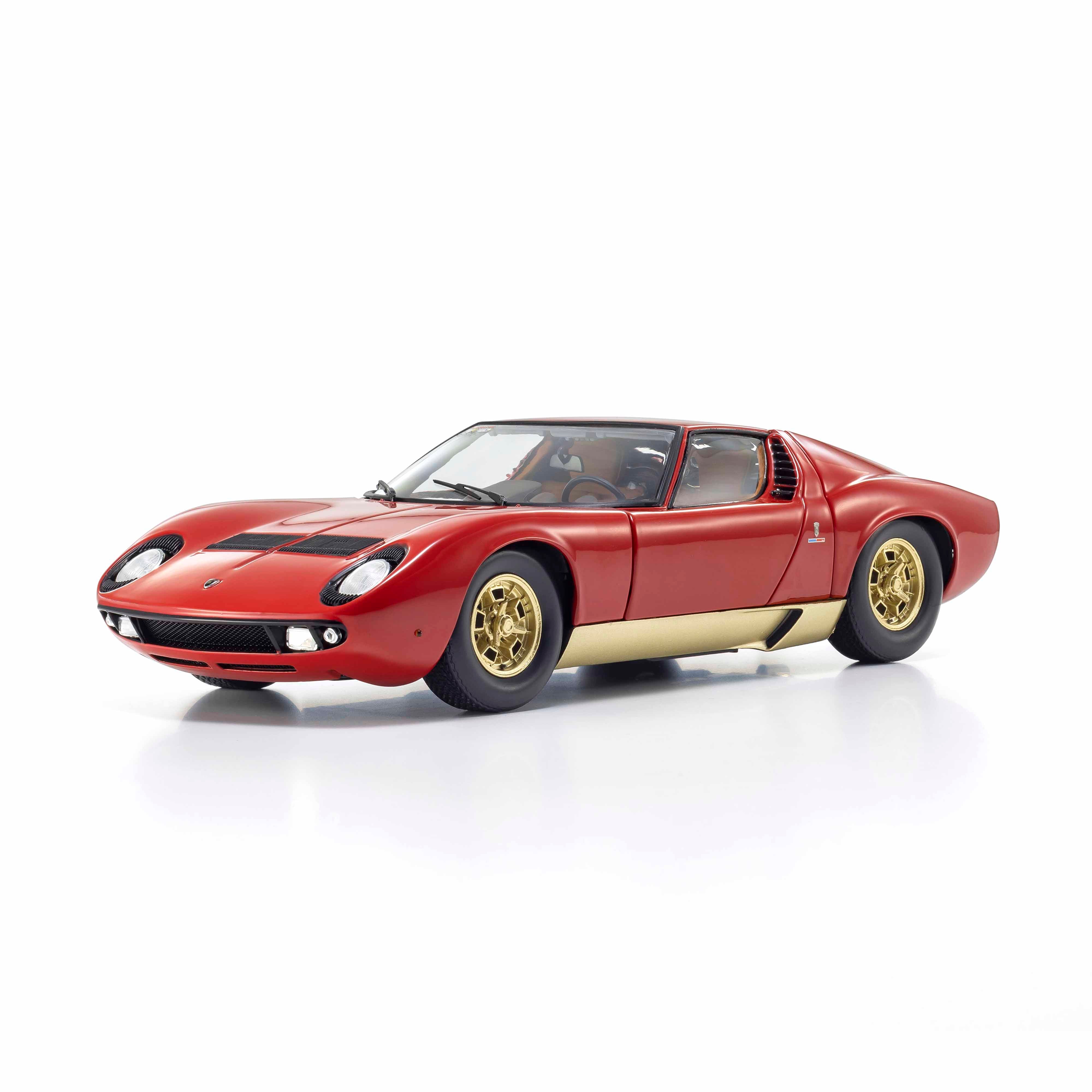 Lamborghini Miura P400 Rouge/Or (Intérieur Marron) 1/18 – Norev