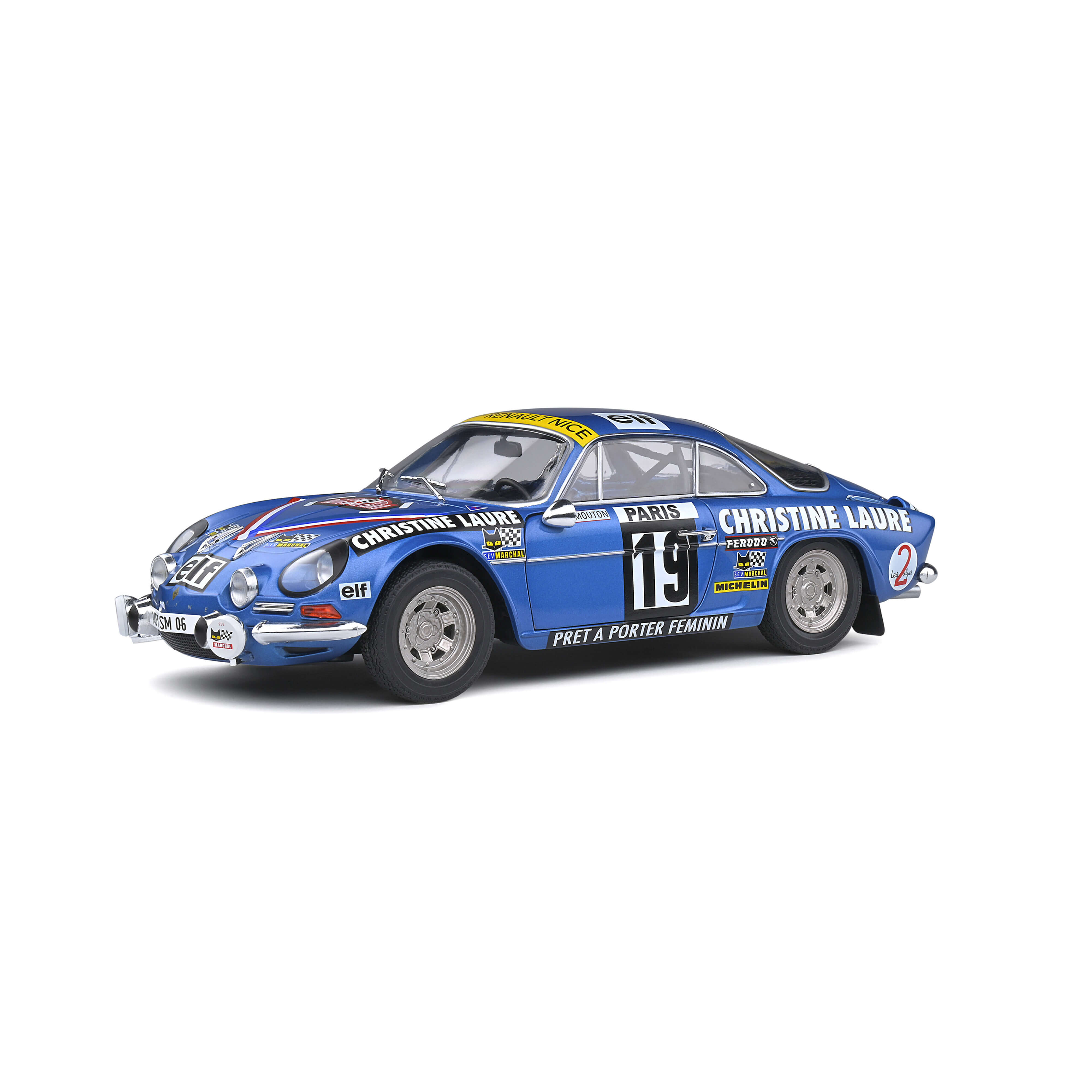 Alpine A110 1600S Blue N°19 Mouton/Conconi WRC 1976 1:18 – Norev