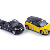 Citroën DS3 2010 Noir Onyx et Jaune Pegase 1/87