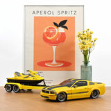 Mustang + Jet Ski Parotech Jaune CESAM 1/18