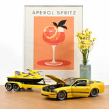 Mustang + Jet Ski Parotech Jaune CESAM 1/18