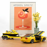 Mustang + Jet Ski Parotech Jaune CESAM 1/18