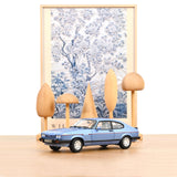 Ford Capri Mk.III 2.8 Injection RHD 1984 Bleu Paris métallisé 1/18