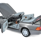 Mercedes-Benz 500 SL 1989 Gris métallisé 1/18