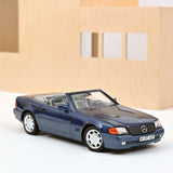 Mercedes-Benz 500 SL 1989 Bleu métallisé 1/18
