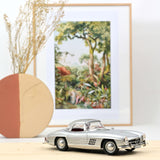 Mercedes-Benz 300 SL Roadster 1957 Argent 1/18