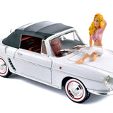 Renault Floride 1958 Blanc avec figurine B. Bardot 1/18
