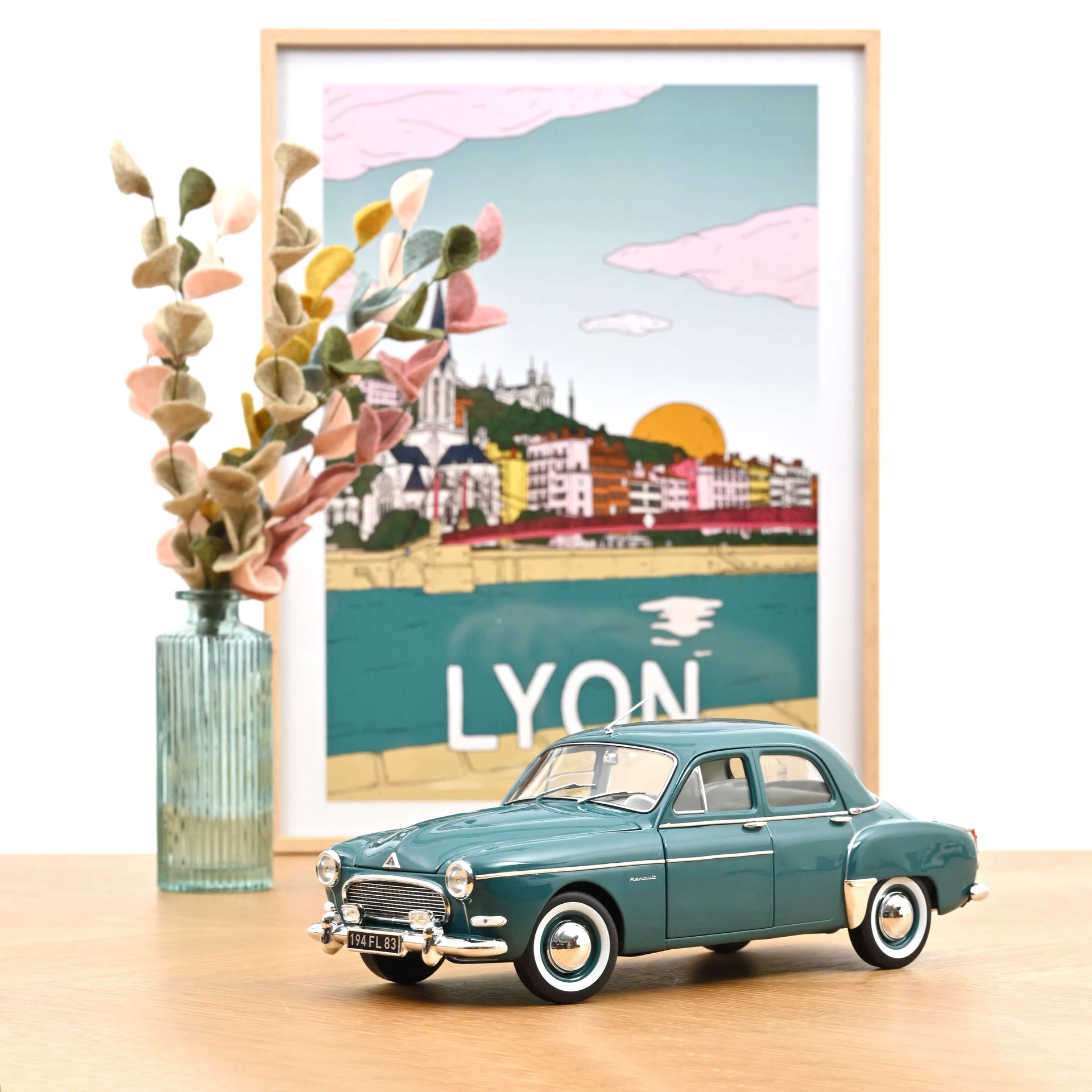 Miniature Solido Mosquitos – Renault Frégate Vert Foncé – 1/55 – Occasion