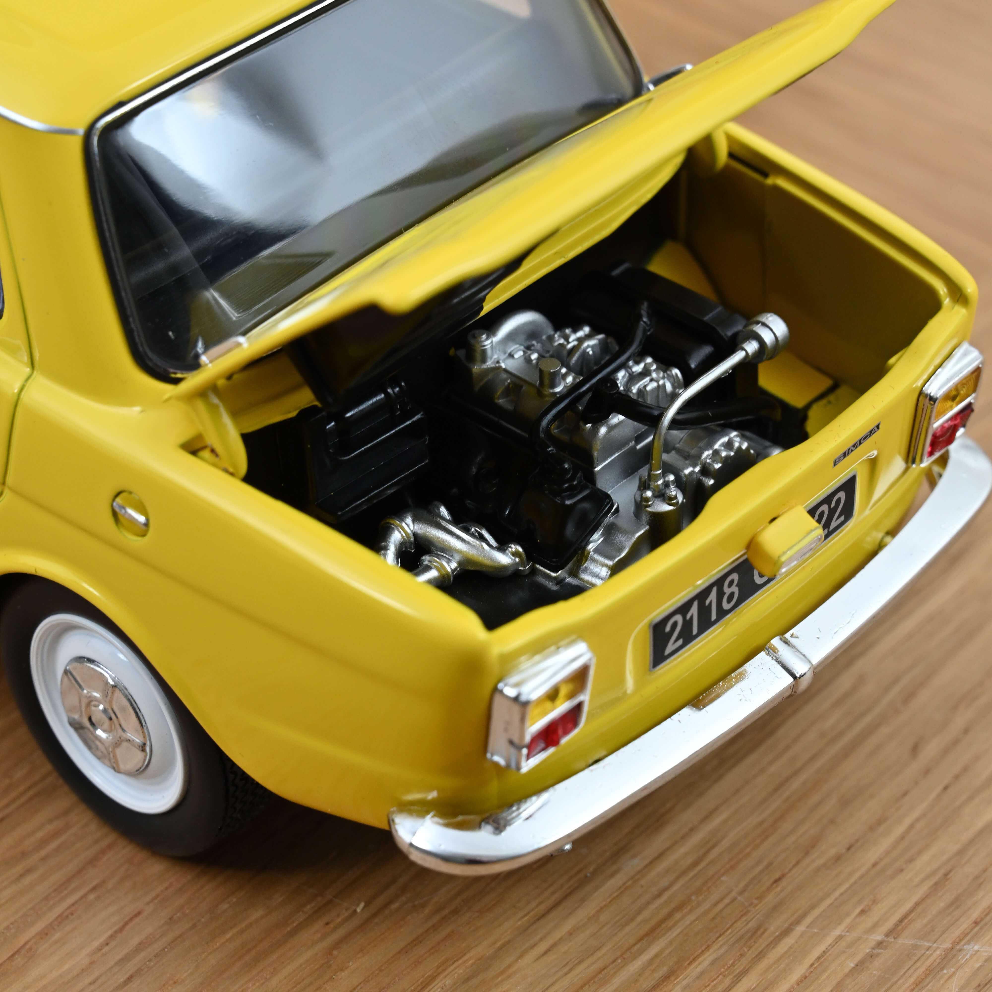 SIMCA 1000 Rallye 2 1976 Maya Yellow - döküm modeli - Norev 185708 SIMCA 1000 Rallye 2 1976 Maya Yellow - döküm modeli - Norev 185708