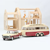 Simca Vedette Chambord 1958&Caravane Henon Red&Ivory 1:18