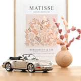 Porsche 911 Turbo Look Cabriolet 1992 Argent Zermatt métallisé 1/18