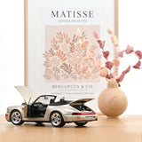 Porsche 911 Turbo Look Cabriolet 1992 Argent Zermatt métallisé 1/18