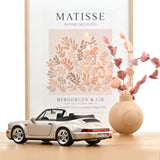 Porsche 911 Turbo Look Cabriolet 1992 Argent Zermatt métallisé 1/18