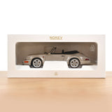 Porsche 911 Turbo Look Cabriolet 1992 Argent Zermatt métallisé 1/18
