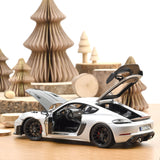 Porsche Cayman GT4 RS w/Weissach Pack 2023 GT-Silvermetallic 1:18