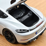Porsche Cayman GT4 RS w/Weissach Pack 2023 GT-Silvermetallic 1:18