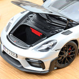 Porsche Cayman GT4 RS w/Weissach Pack 2023 GT-Silvermetallic 1:18
