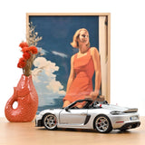 Porsche 718 Spyder RS w/ Weissach Pack 2023 GT-Silvermetallic 1:18
