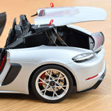 Porsche 718 Spyder RS w/ Weissach Pack 2023 GT-Silvermetallic 1:18
