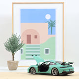 Porsche 911 GT3 2021 Mint green 1:18 - 400pcs
