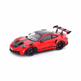 Porsche 911 GT3 RS avec pack Weissach 2022 Indian red 1/18