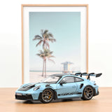 Porsche 911 GT3 RS w/Weissach Pack 2022 Gulf blue 1:18