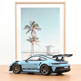 Porsche 911 GT3 RS w/Weissach Pack 2022 Gulf blue 1:18