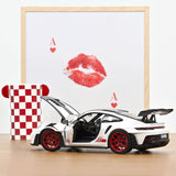 Porsche 911 GT3 RS Pack Weissach 2022 Blanc/Rouge Pyro 1/18