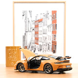 Porsche 911 GT3 2021 Bahama Yellow 1:18