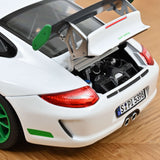 Porsche 911 GT3 RS 2009 Blanc et Vert Python 1/18 - 300pcs