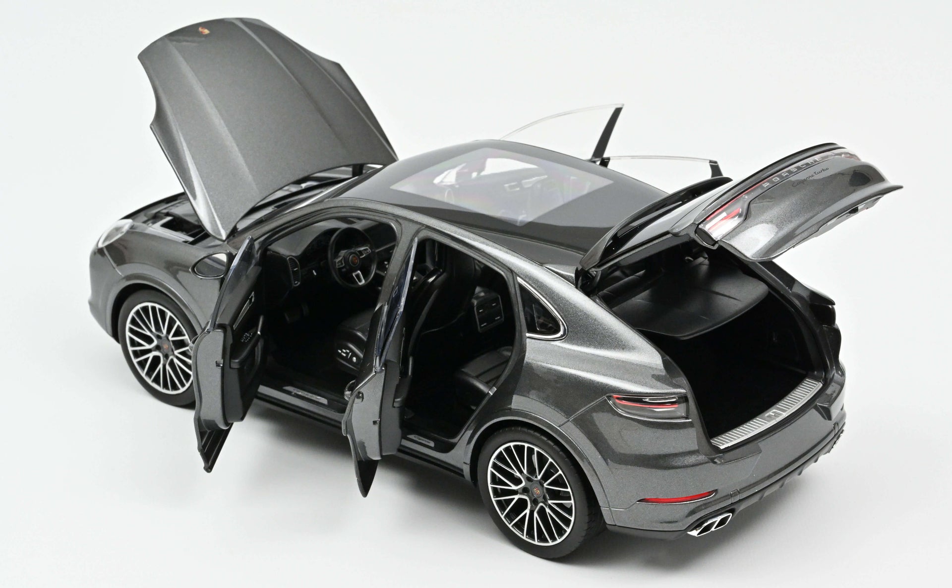 Minichamps Porsche Cayenne Turbo Coupe 2019 - Modellauto 1/87 Grau Metallic