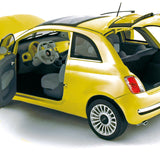 Fiat 500 Lounge 2007 Yellow 1:18