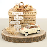 Fiat 500 L 1968 Blanc Ivoire cadeau de mariage  1/18