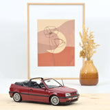 VW Golf Cabriolet 1995 Dunkelrot met 1:18 - 200Stk.