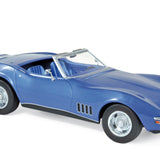 Chevrolet Corvette Cabriolet 1969 Bleu métallisé 1/18