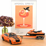 Chrysler 300C Norev by Parotech+Jet Ski Parotech Orange/Noir 1/18