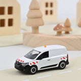 Renault Kangoo Van 2023 White with red striping 1:64