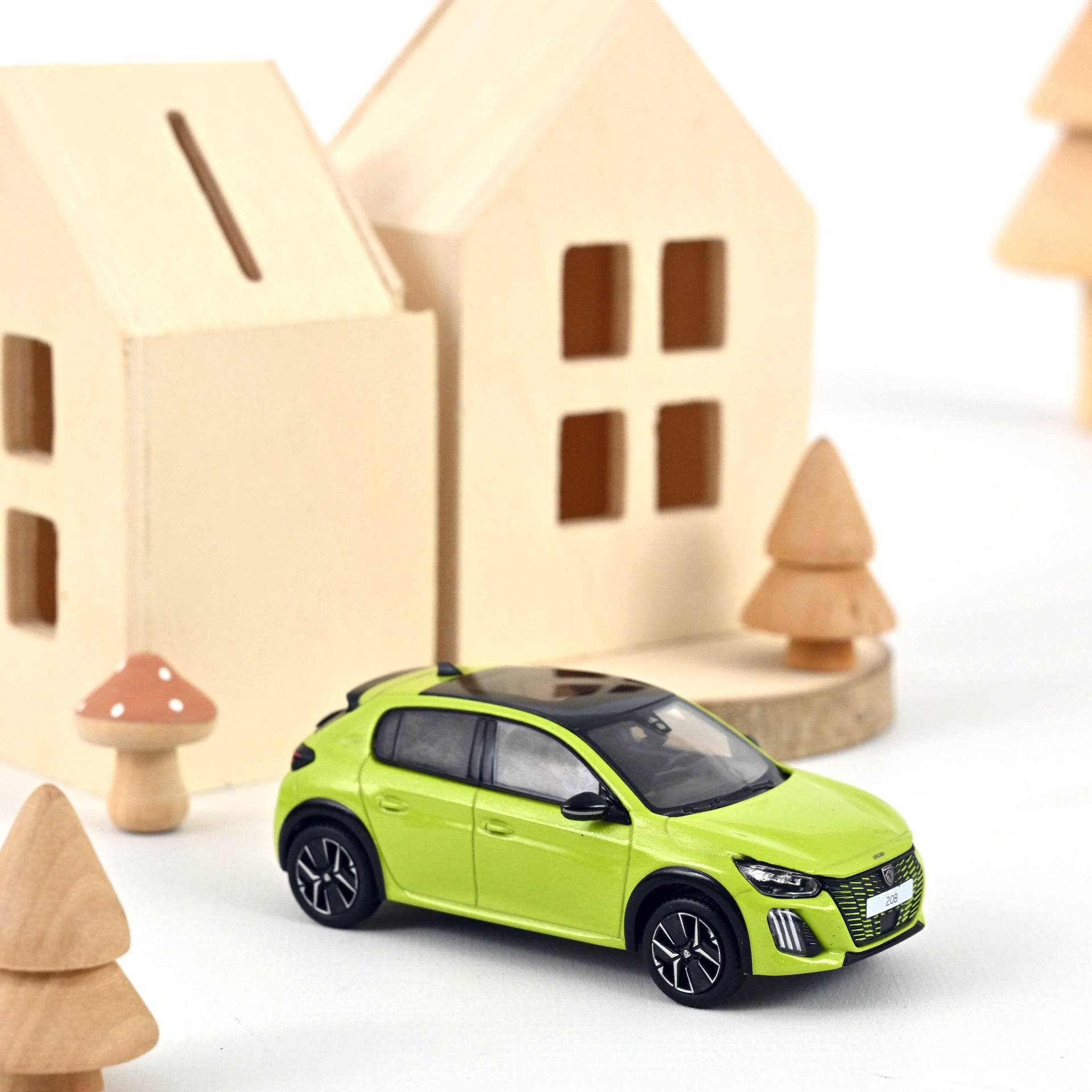 Maquette Norev 1/43 Peugeot 208 Gt 2024, Couleur Jaune, Métal Die-cast