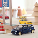 Coffret Norev Youngtimers Jet-car 1/43, Renault Clio Williams bleue dans un décor de circuit