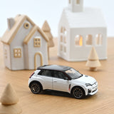 Renault 5 E-Tech 100% Elektrisch 2025 Perlmutt-Weiss und Schwarz 1:43